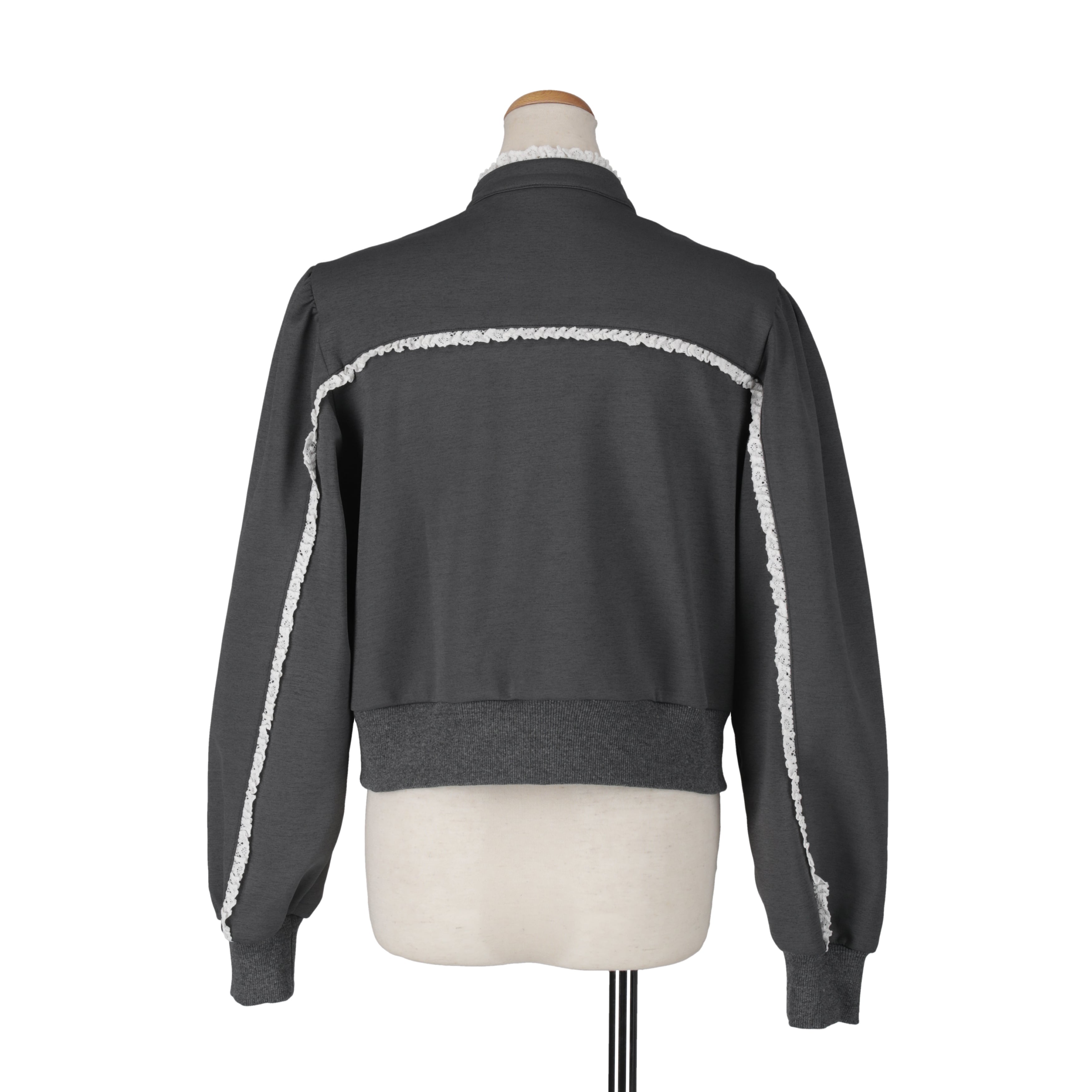 フリルトラックジャケット　GRAY