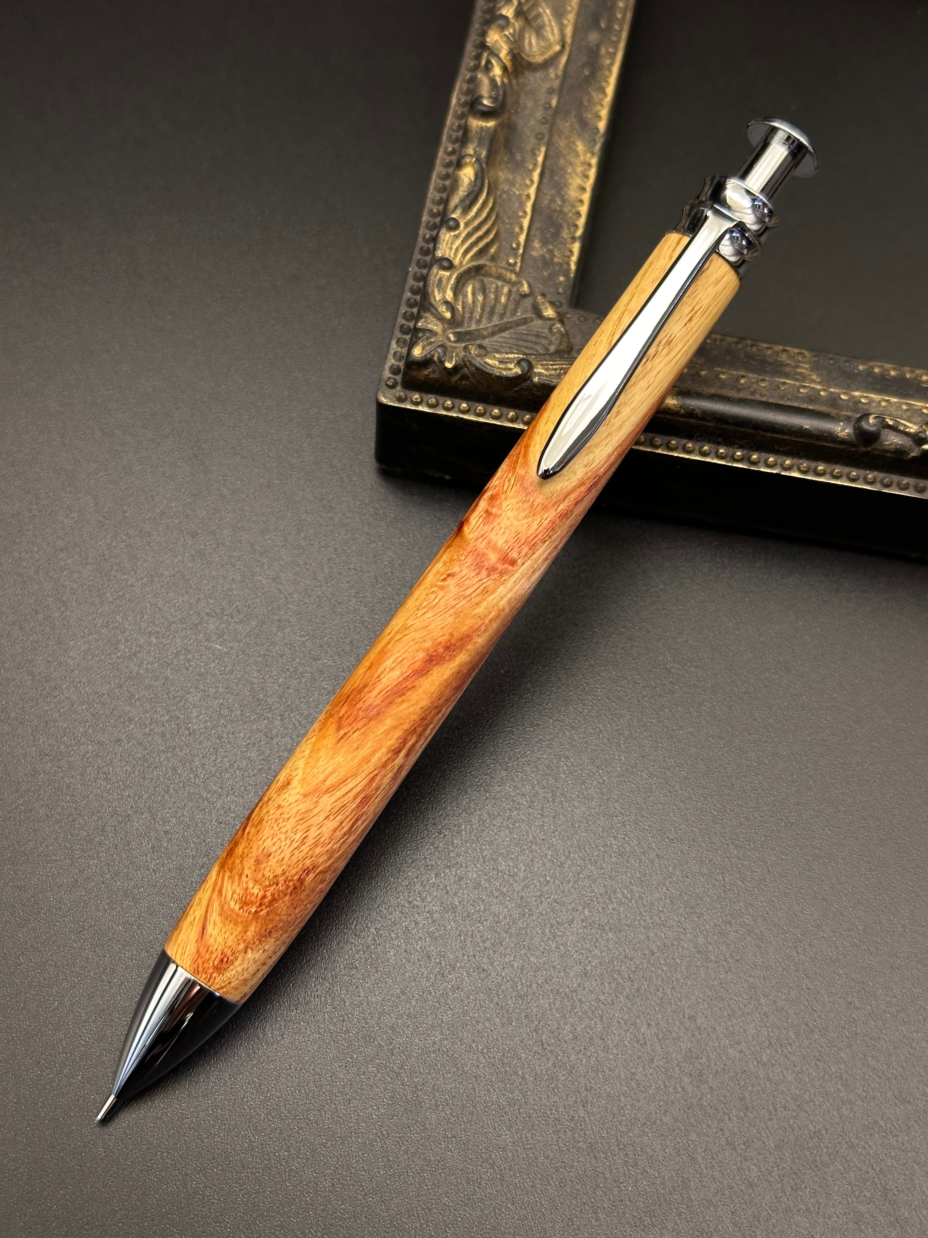 花梨(瘤)/ツイスト消しゴム(ステンレス) | Flamberg