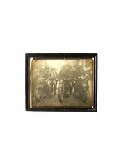 INDIAN MOTORCYCLE. WOODEN FRAMED PHOTO