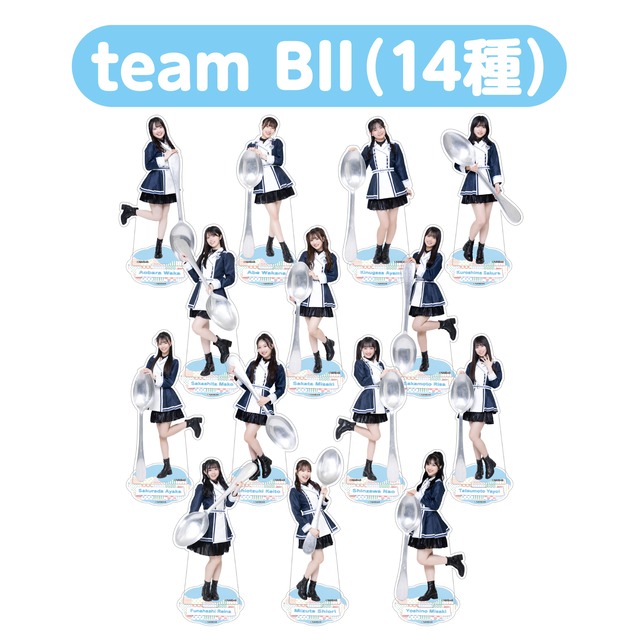 NMB48×PIZZERIA 8 good spoon コラボ限定 アクリルスタンド（teamBll）ブラインドパッケージ
