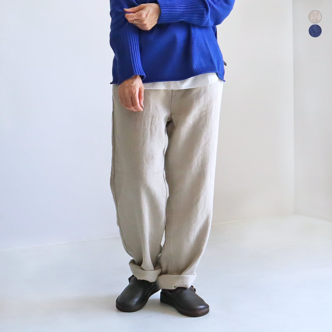 ICHI Antiquites * リネンデニム ワークパンツ [500634] | galette