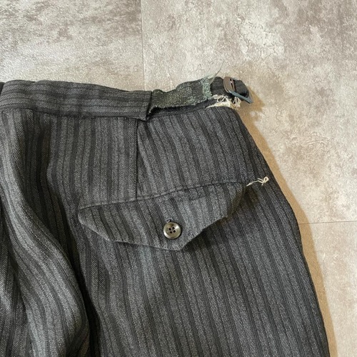 30-40s フレンチワーク ストライプ ブラック パンツ W31 詳細写真13