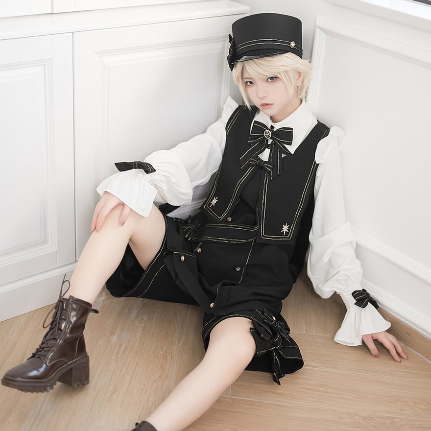 アトリエボズ【ブラウス＆ハーフパンツ】少年装 皇子 希少 ゴスロリ