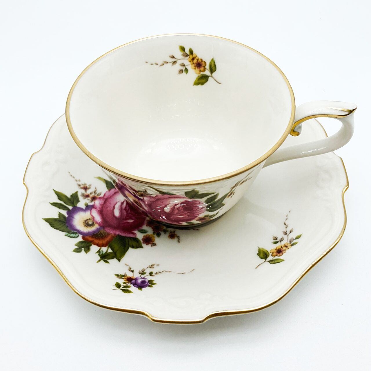 ノリタケ Noritake スタジオコレクション 花柄 ピンクフラワー 金彩 ...