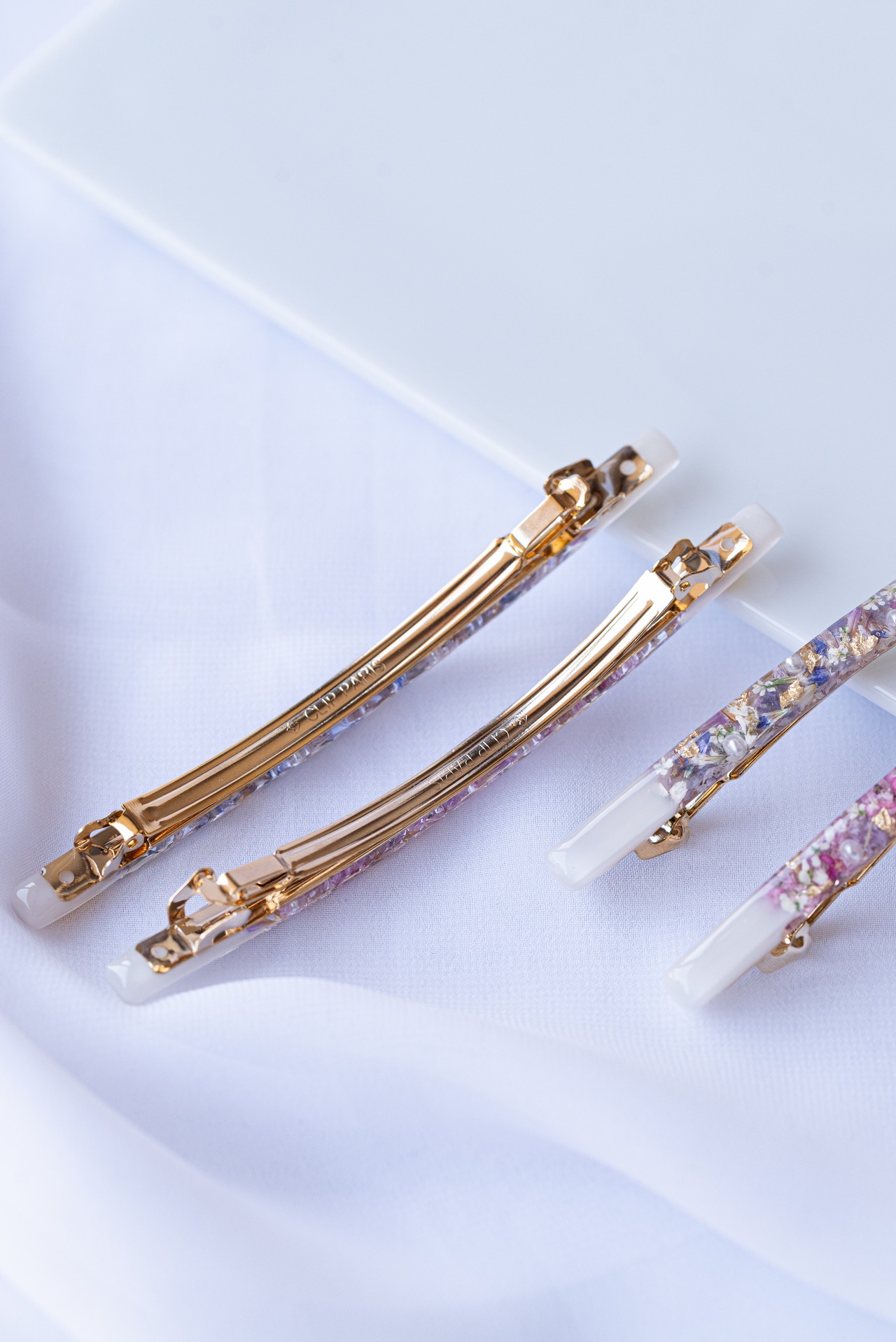 （バレッタ）花の小道 / ピンク