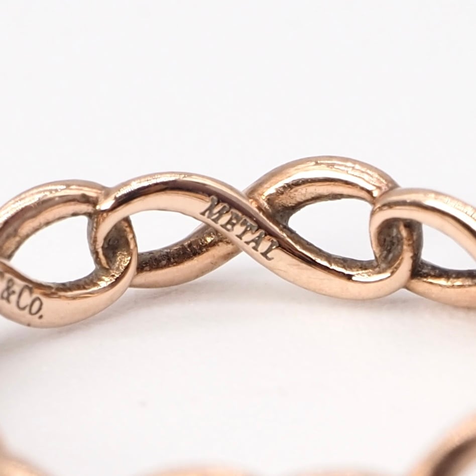 Tiffany&Co. 約7号 インフィニティ ボール リング ルベドメタル