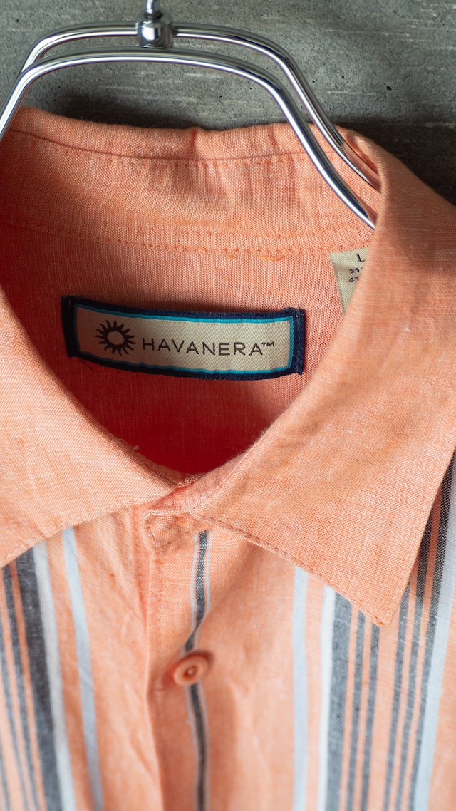 "HAVANERA" used Linen Rayon shirt