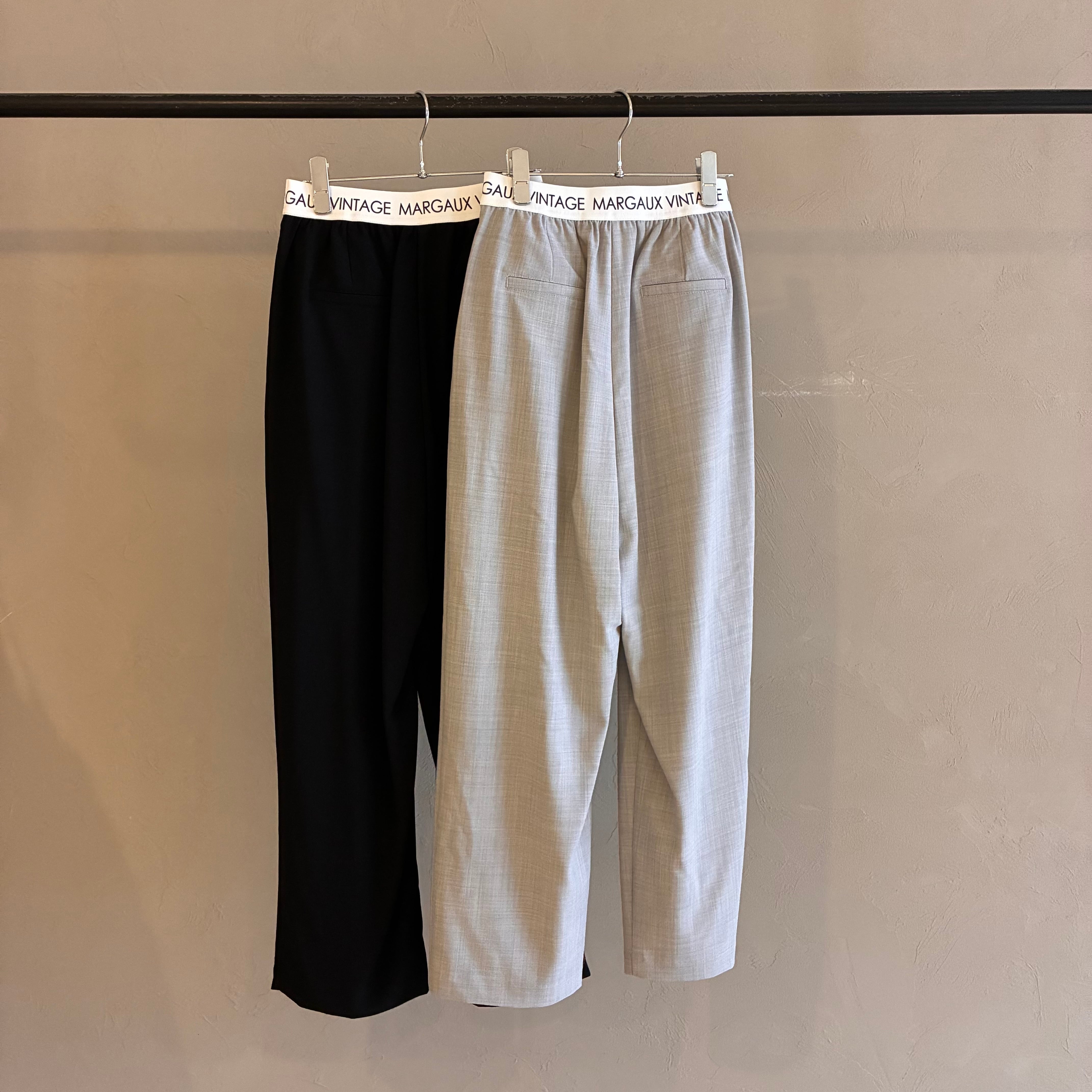 MARGAUX VINTAGE 】ロゴウエストゴムタックパンツ | valance 福井