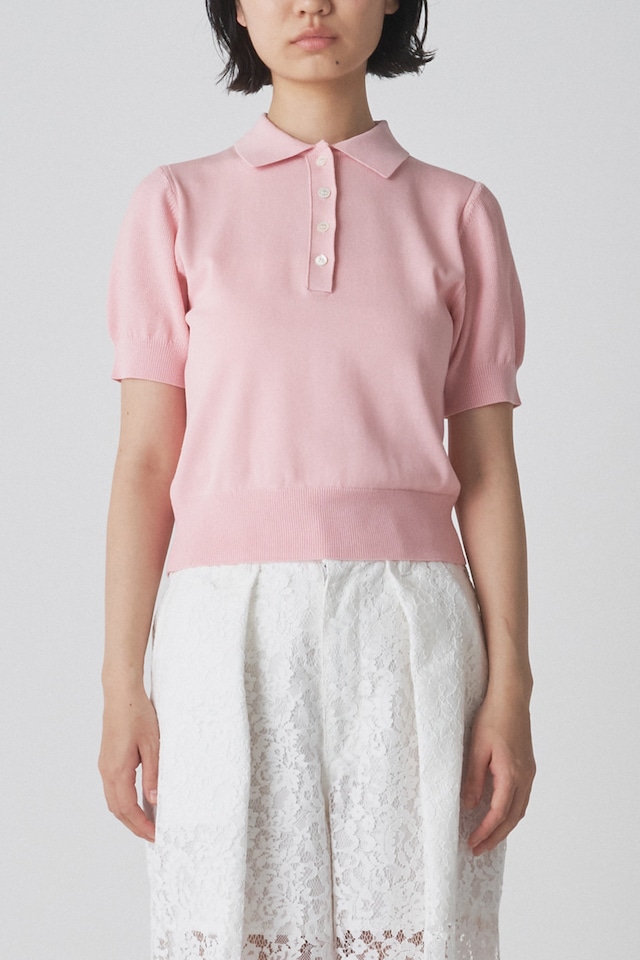Knit polo shirt