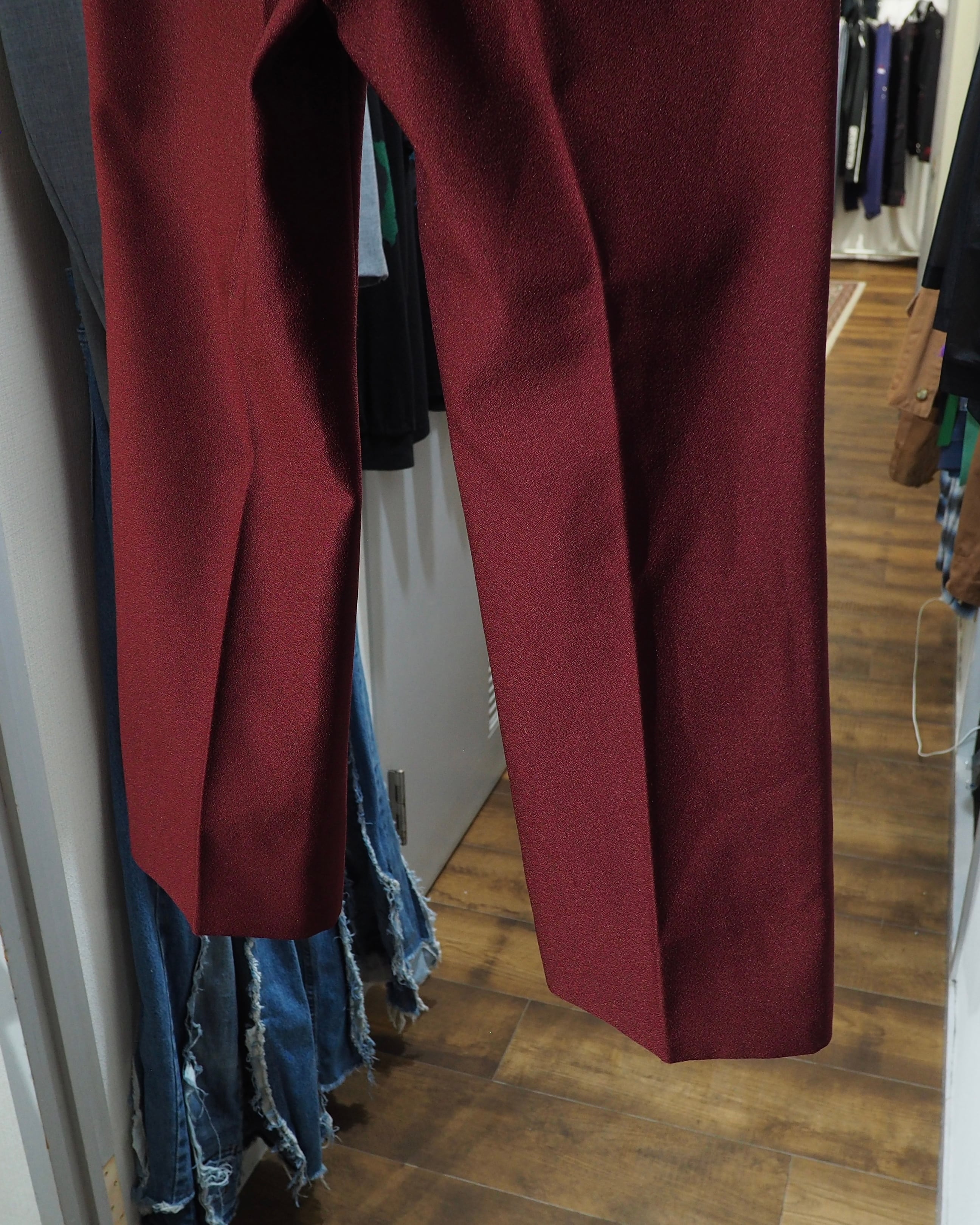 Beautiful Dark Bordeaux Color vintage Semi Flare Pants