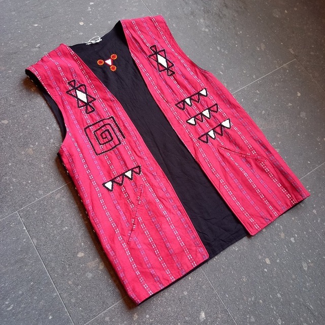 エスニック刺繍 ベスト used [107102]