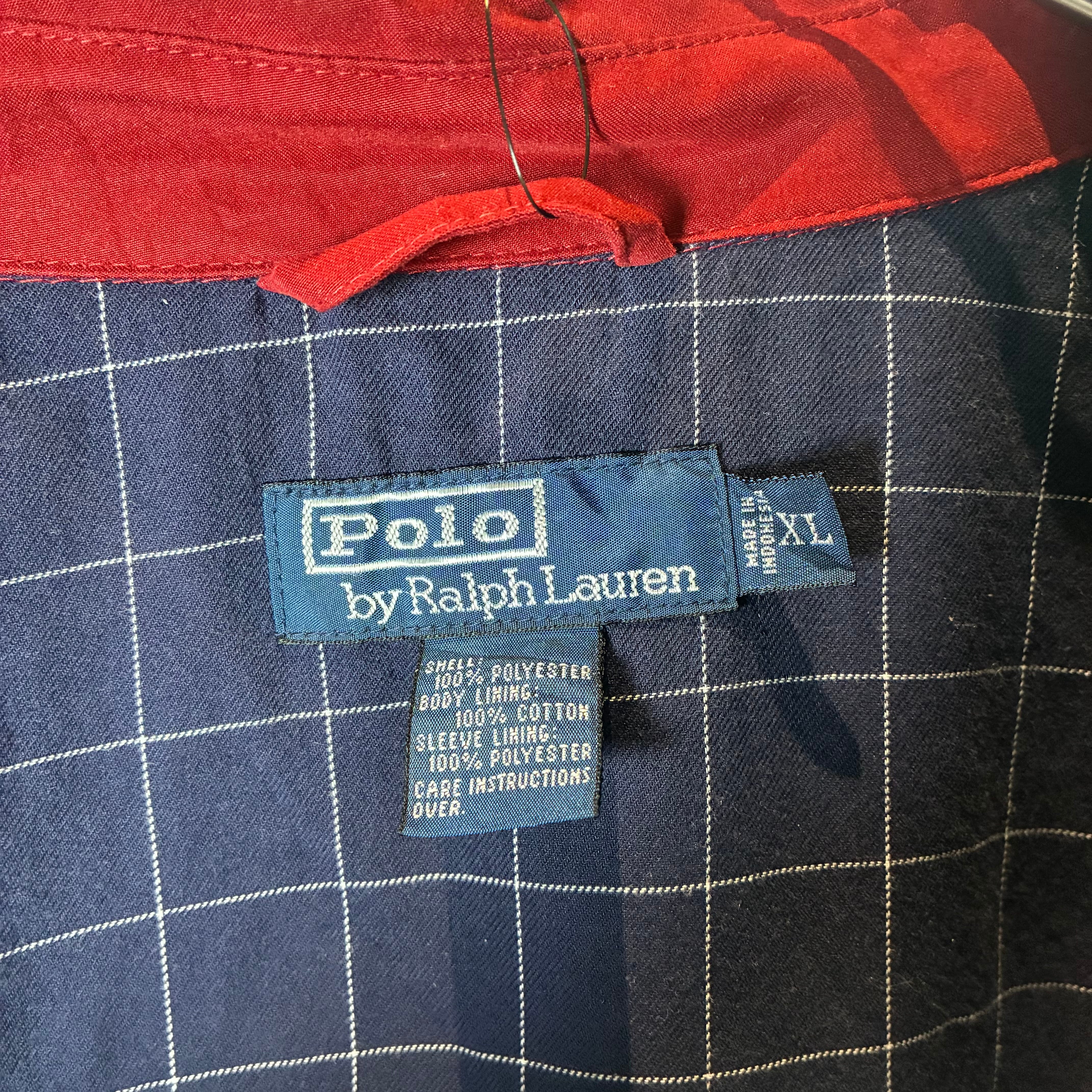 90s Polo Ralph Lauren スウィングトップ 赤 ピーチスキン XL