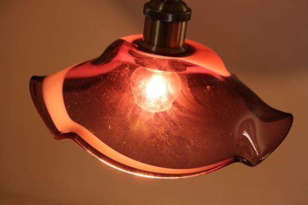 アンティークレトロ照明昭和レトロペンダントライト赤