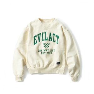 EVILACT " HEAVY CREW NECK " OFF WHITE