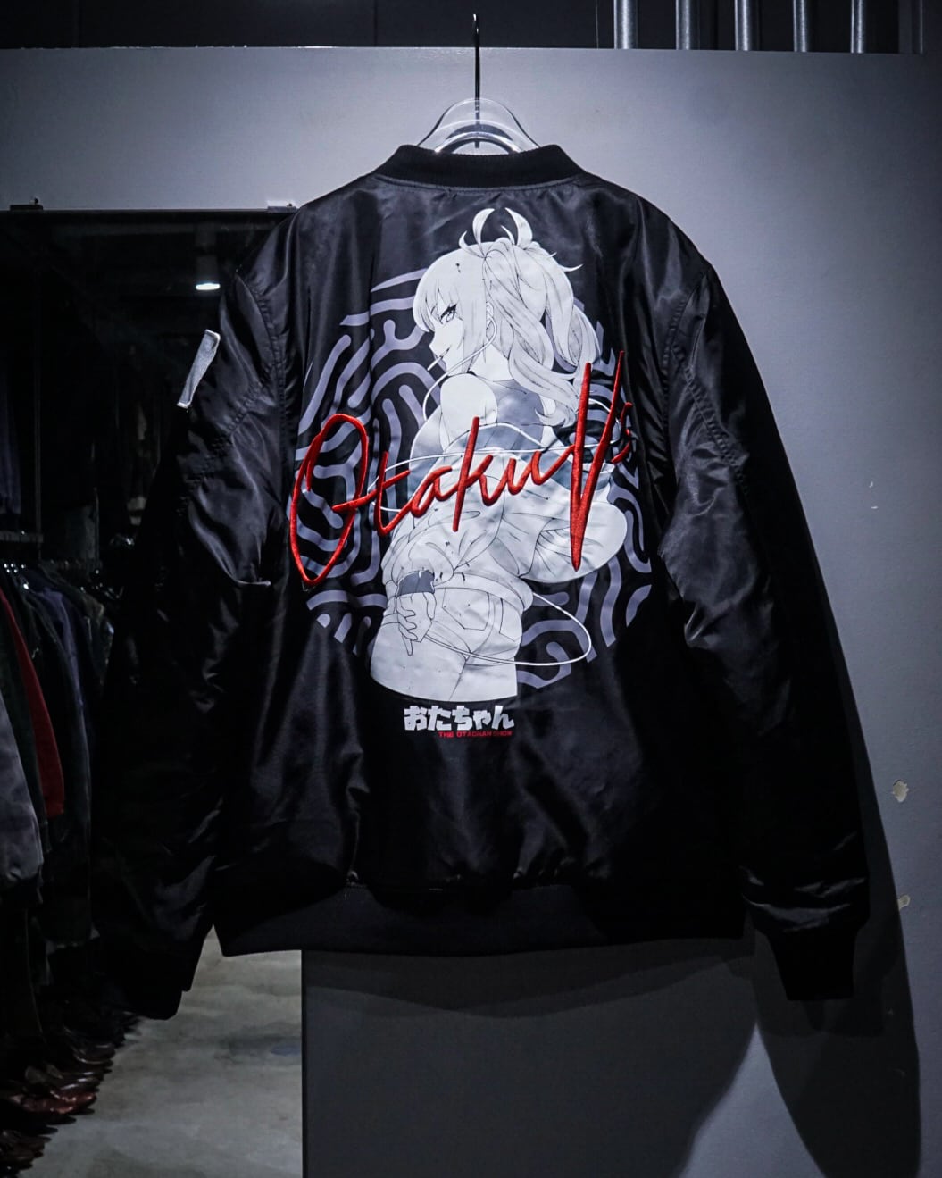 add (C) vintage】“おたちゃん” Graphic MA-1 Flight Jacket | Caka