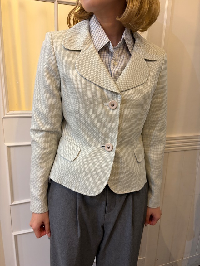 Courreges / vintage pale green jacket . (O)