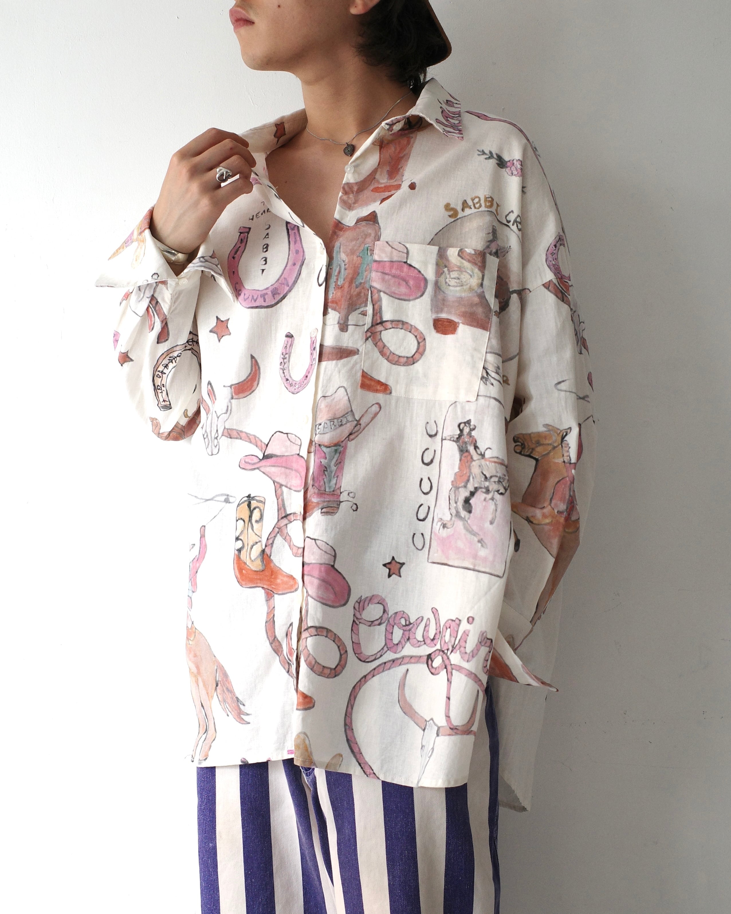 90~00s C.P.COMPANY Seersucker check shirt / 90~00年代 シーピー