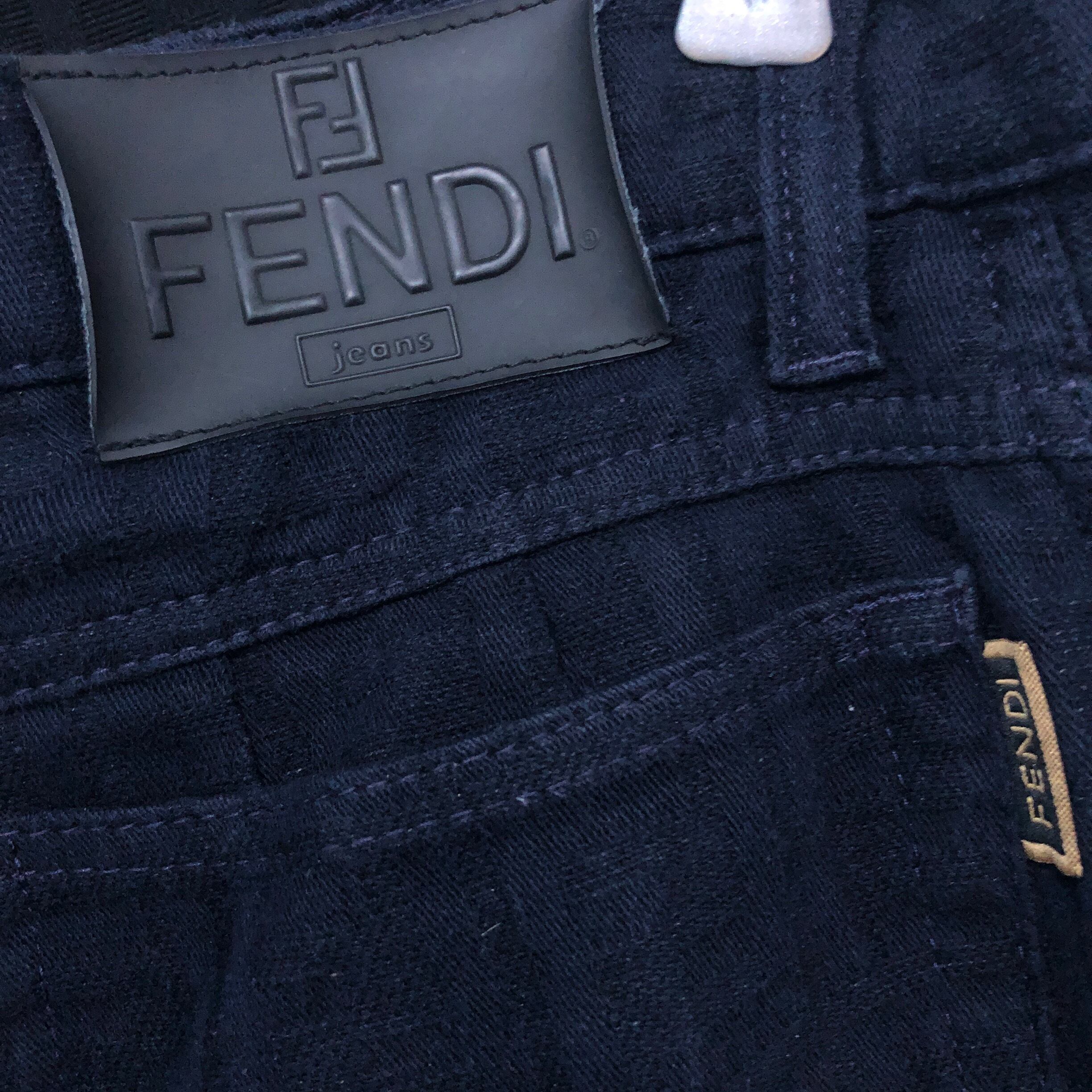 【FENDI】【希少】ズッカ柄パンツ　ヴィンテージストレートパンツ