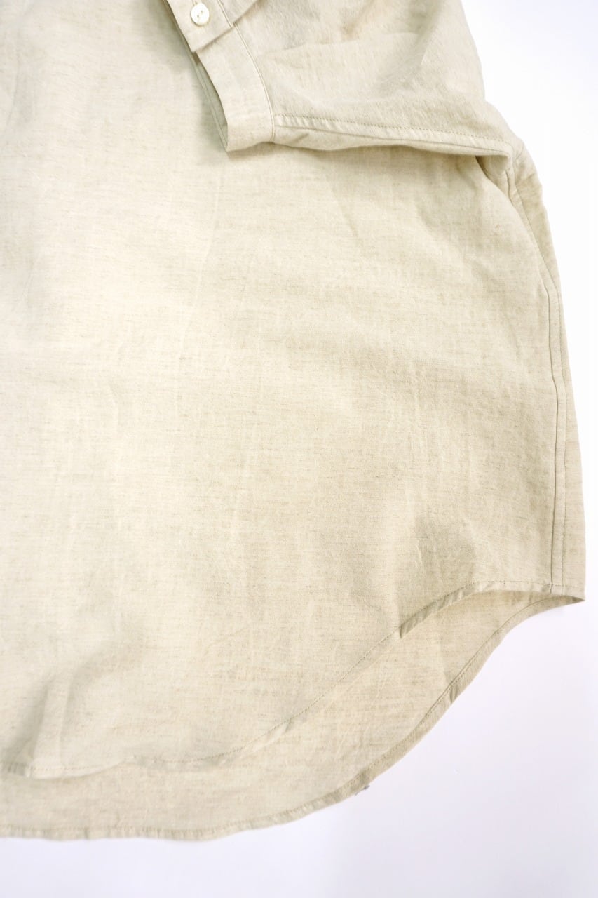 Cotton Linen Fly-Front Blouse