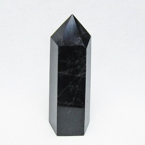 黒水晶 ポイント モリオン 六角柱 置物 一点物 152-4390