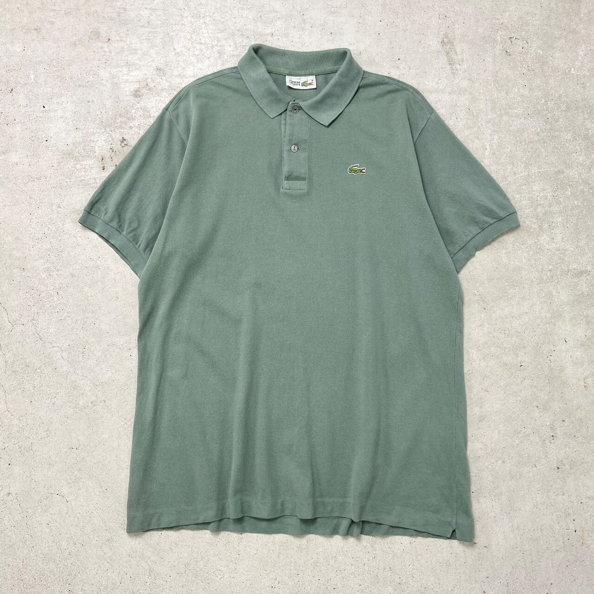 80年代 フランス製 LACOSTE ラコステ ポロシャツ 鹿の子 フレラコ 