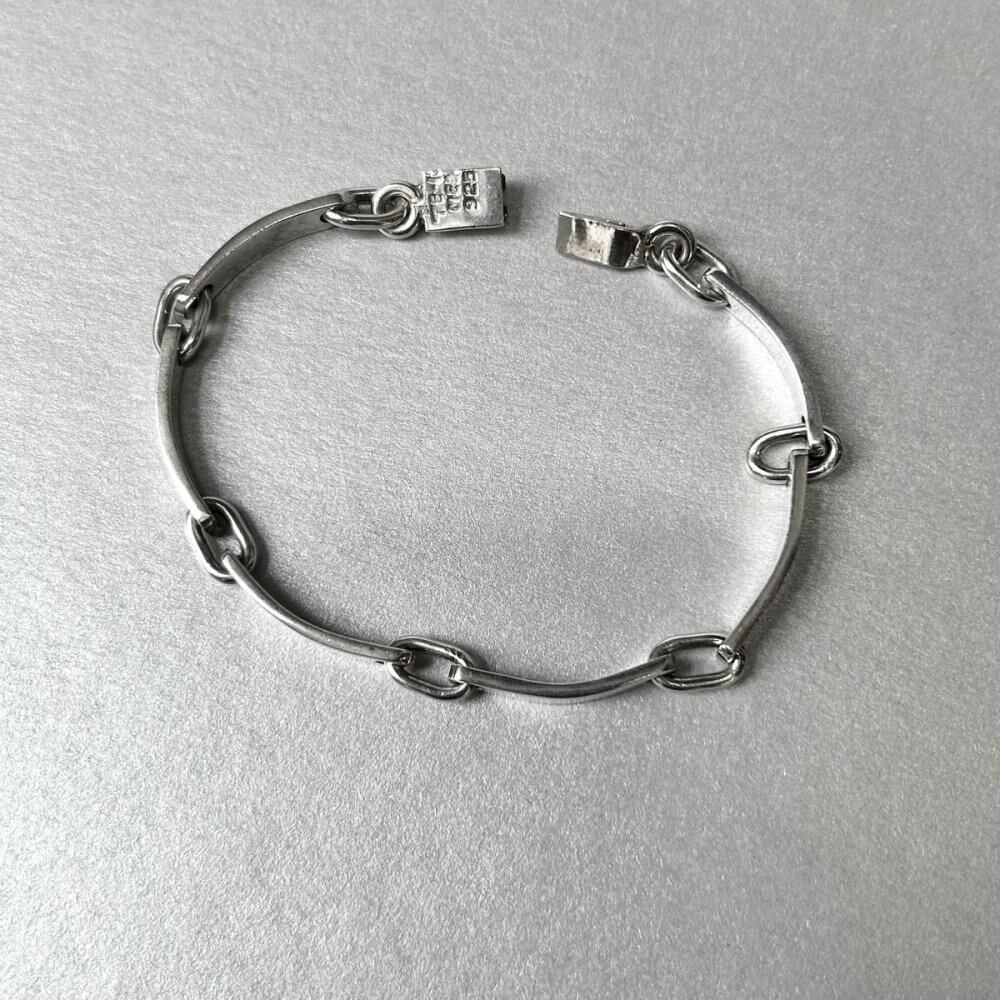 Vintage Taxco Silver Chain Bracelet [MEXICO TAXCO SILVER] Narrow