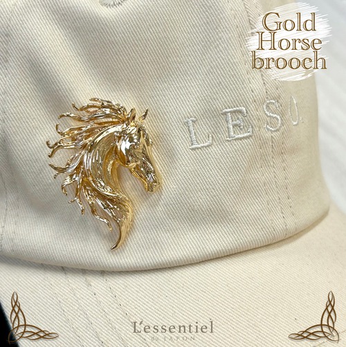 【 馬 ブローチ】 1個 ゴールド ピンブローチ 胸飾り 装飾ピン 午年 馬主 競馬 競走馬 うま ウマ horse 開運 金運 黄金 縁起 アンティーク アクセサリー ジュエリー ファッション 小物 ワンポイント レディース コサージュ プレゼント おしゃれ アクセント かわいい