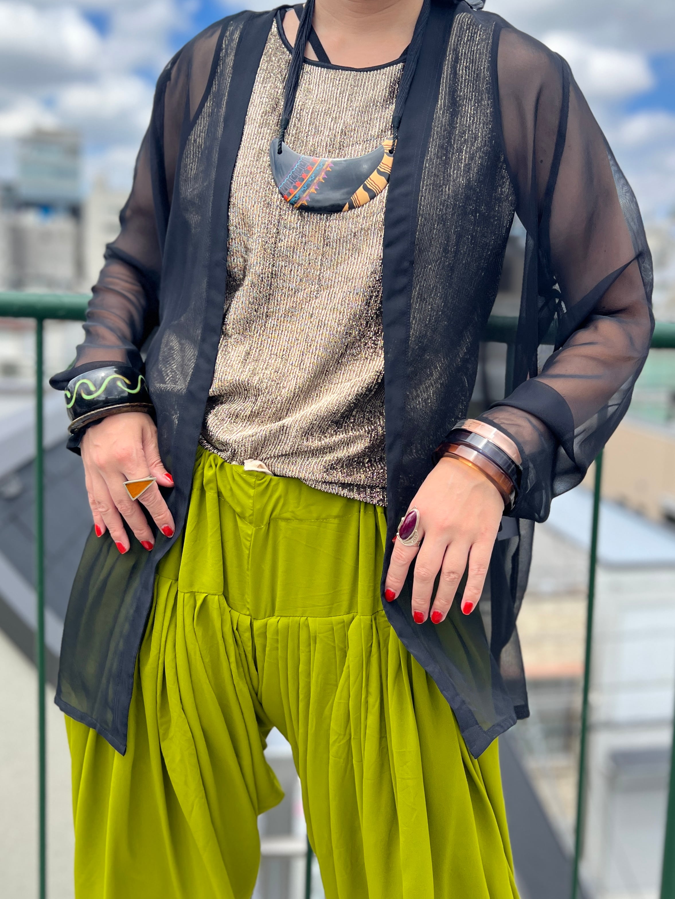 Vintage black sheer jacket