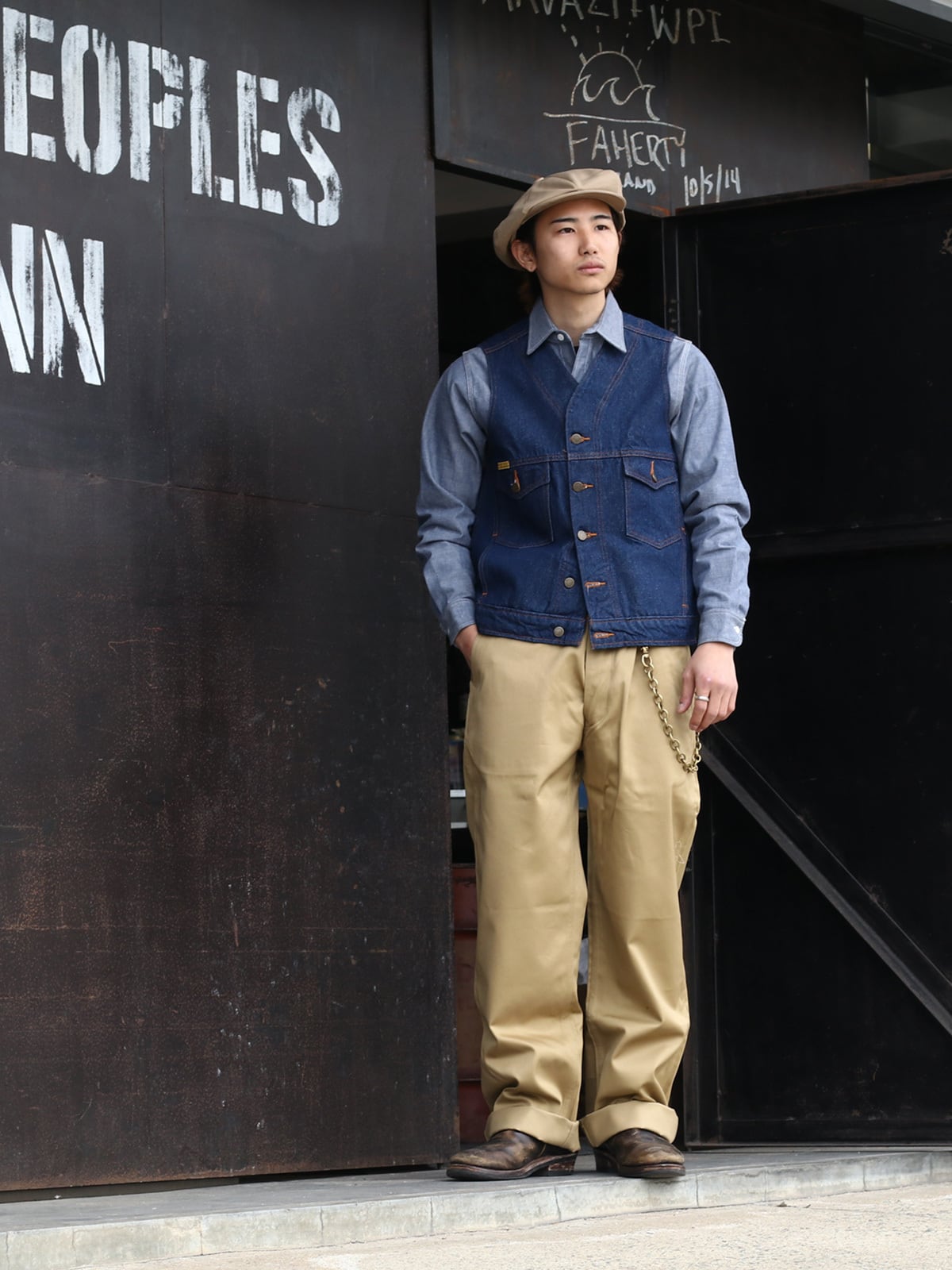 【新品未使用】PRISON BLUES デニムベスト PRISON BLUES プリズンブルース 651 Western Vest デニム ウエスタン