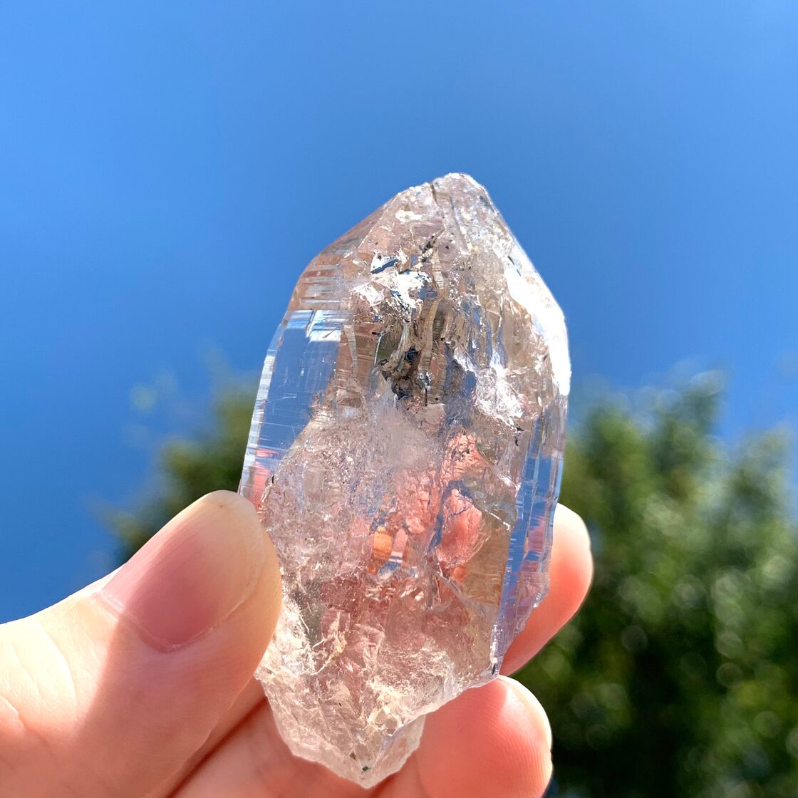 虹入り◎ガネーシュヒマール産ヒマラヤ水晶 03 | PAY ID
