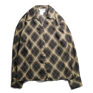 Vintage check pattern skipper shirt