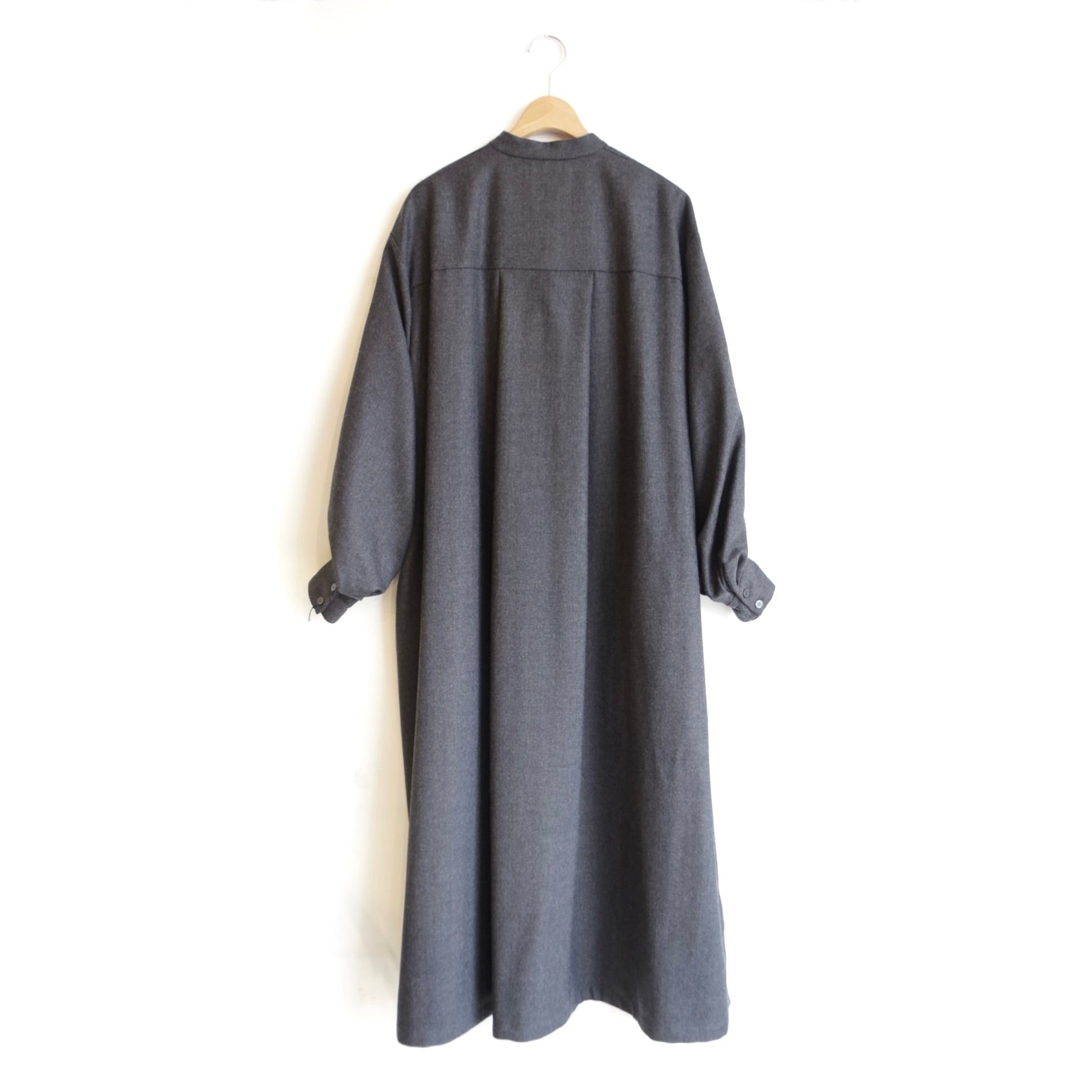 SINME ウールワンピースコート チャコール | 1F Store 