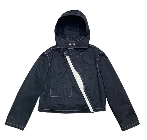 RENE SCHEIBENBAUER BEESWAXED COTTON ASYMMETRIC JACKET