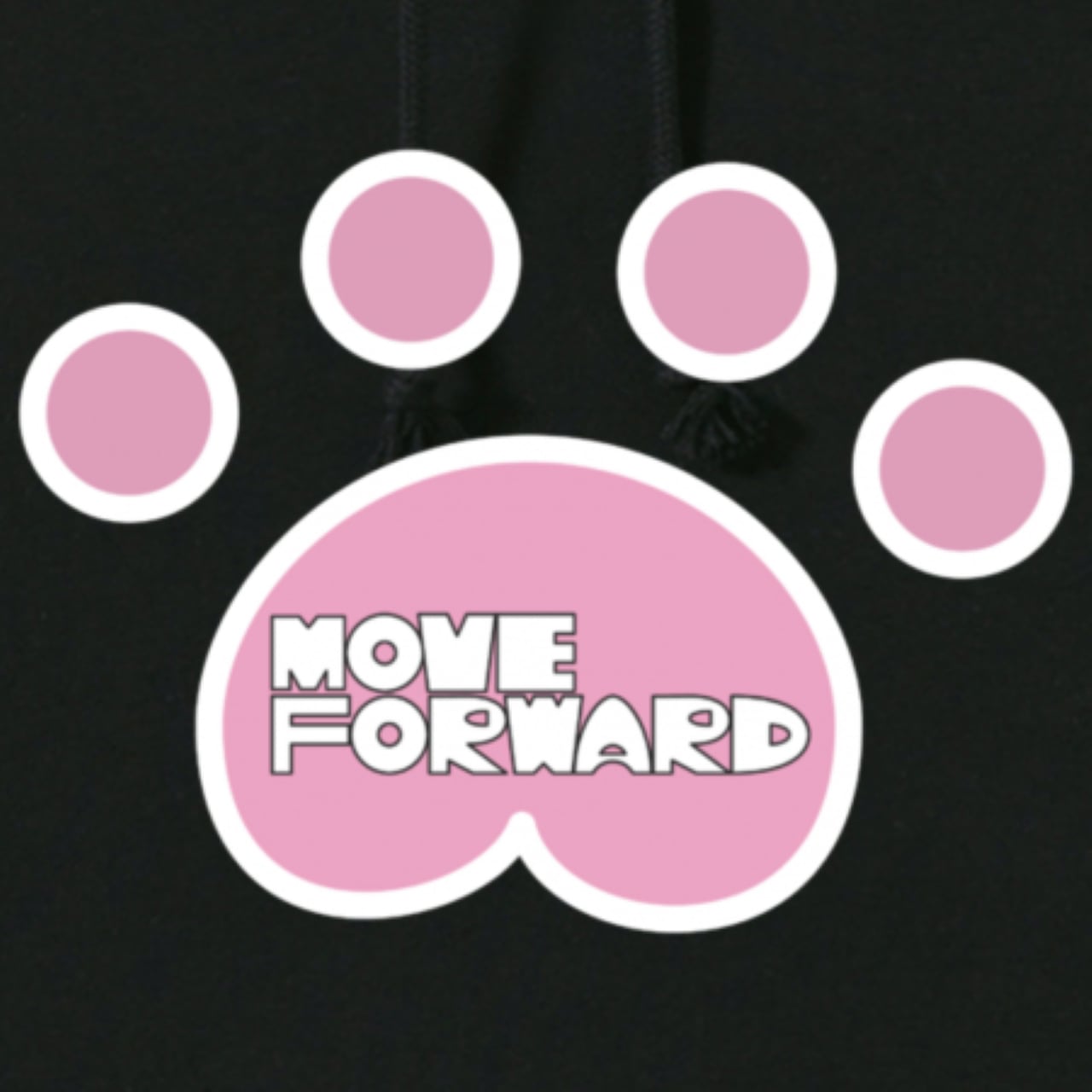 DHD(C)034【パーカ（ブラック）　足あと】