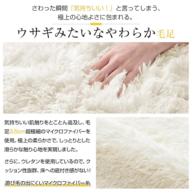 Keusnix ラグ カーペット ラグマット ふわふわ シャギーラグ 120x160cm