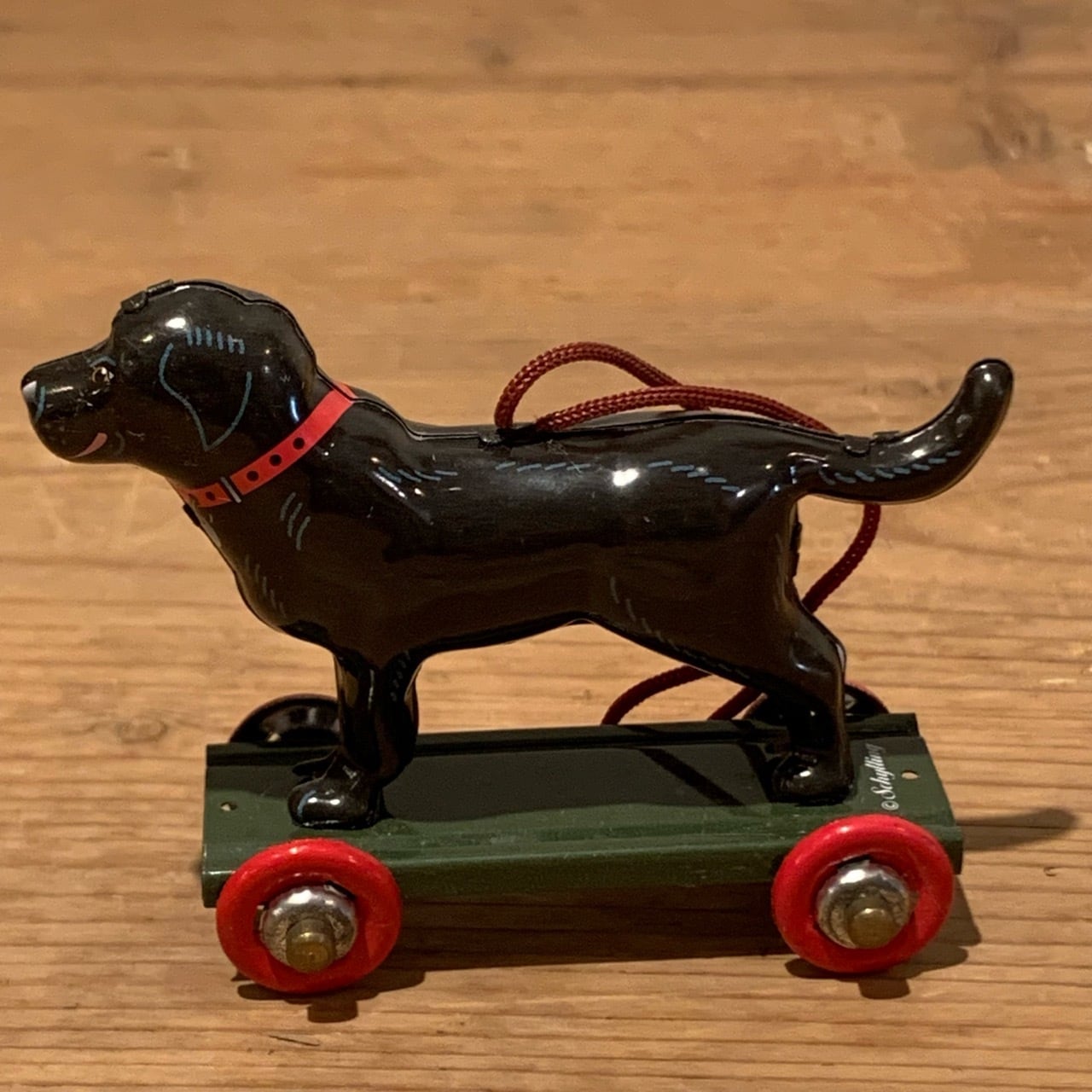 Schylling PENNY TOY ブリキのブラックラブラドール ビンテージ TIN製TOY Black Labrador Retriever Dog Ornament