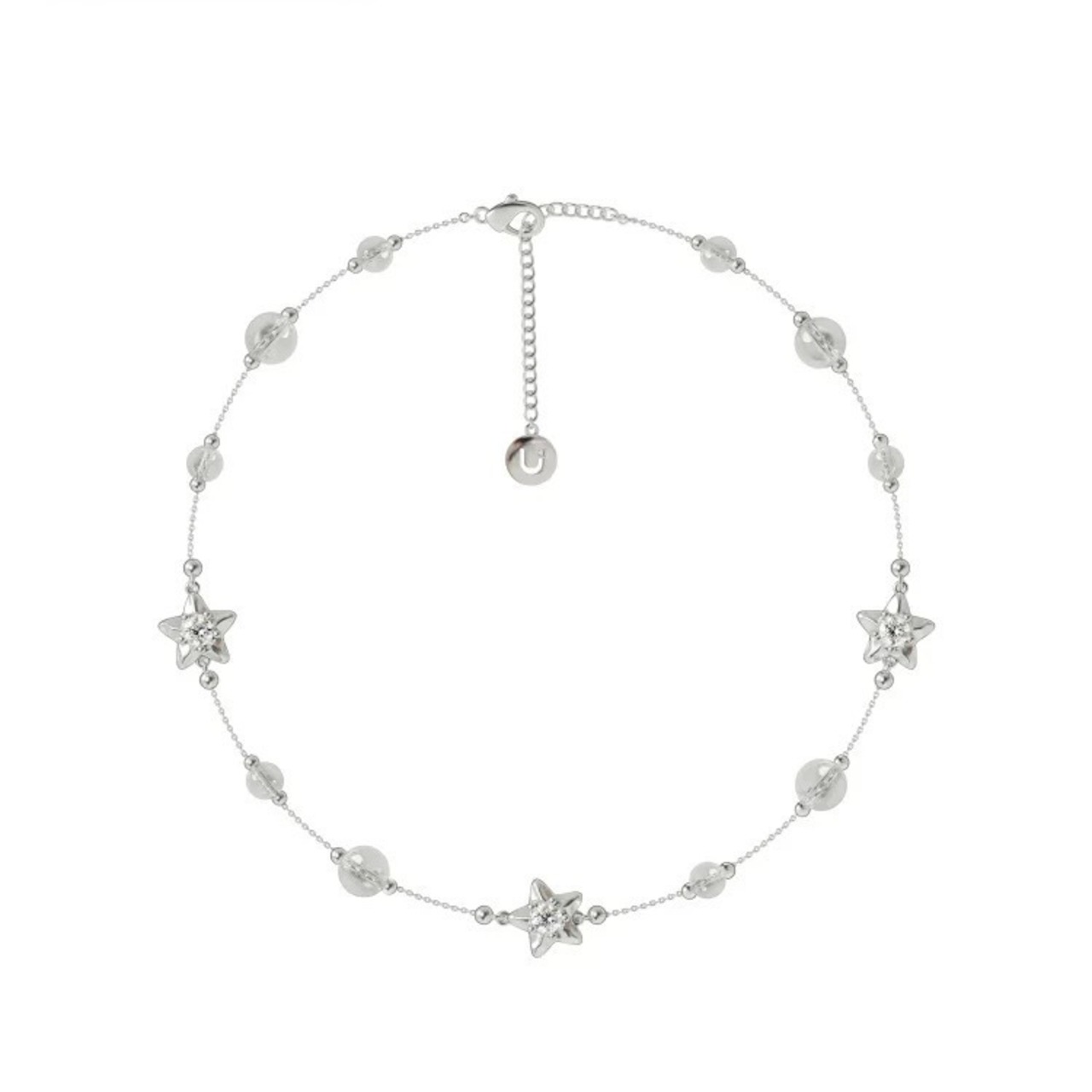 Starry crystal sphere necklace