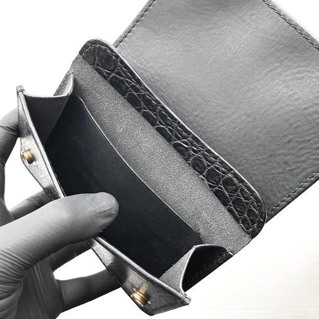 [BLACK INSIDE] ITALIAN CLASSIC PULL UP/トラッカーウォレット