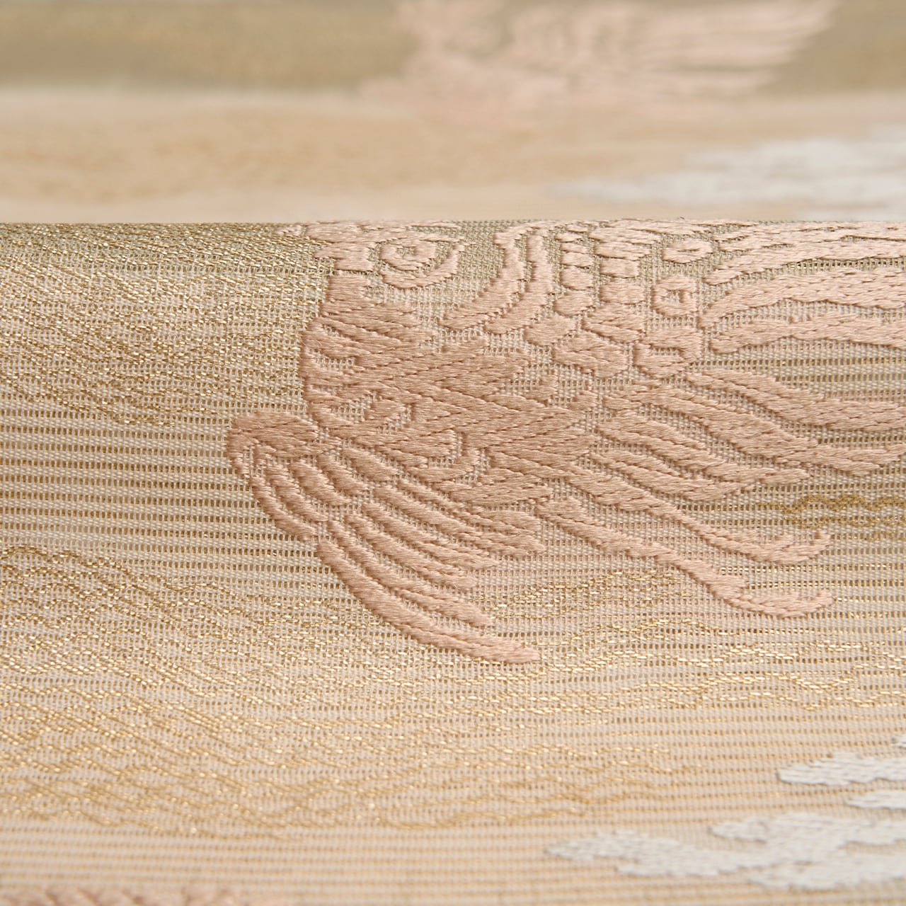 段変わり霞に鳳凰文 夏唐織紗袋帯【未着用品】 | かわの屋