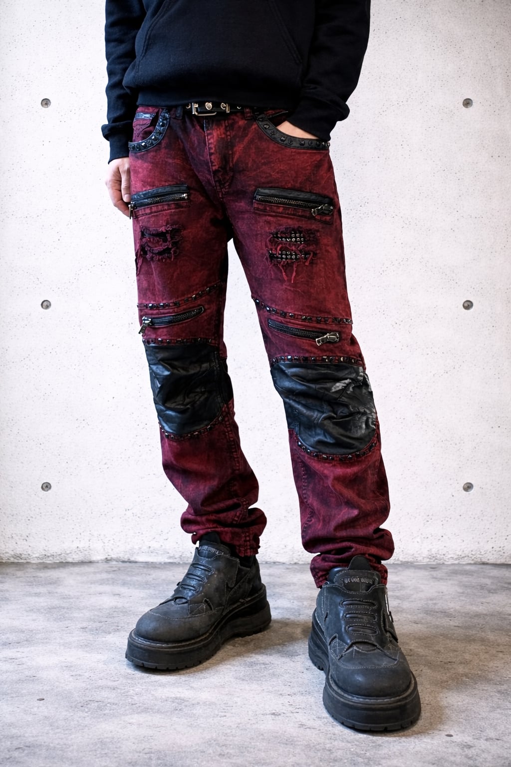 "CIPO&BAXX" biker denim pants