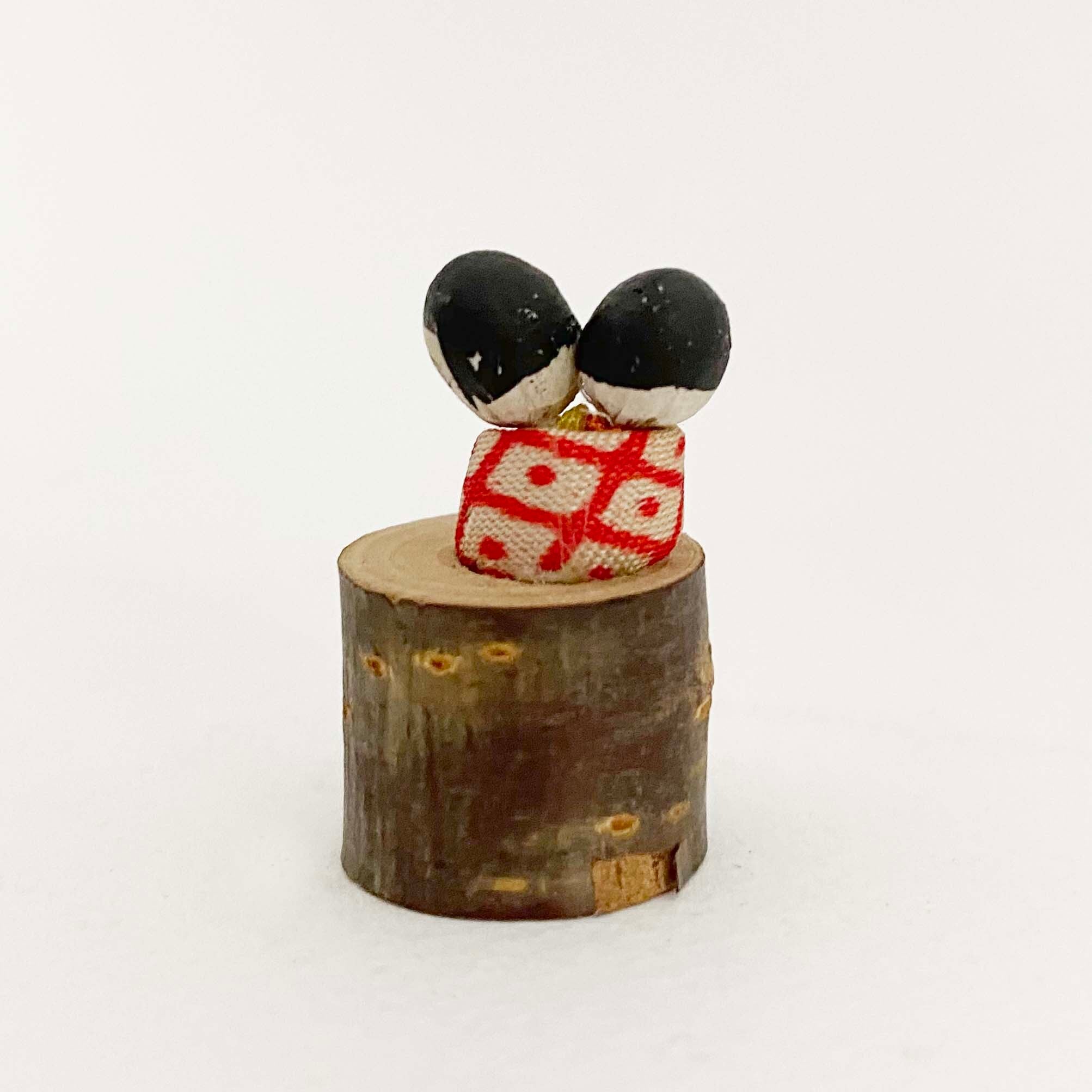 切り株 豆子守りこけし