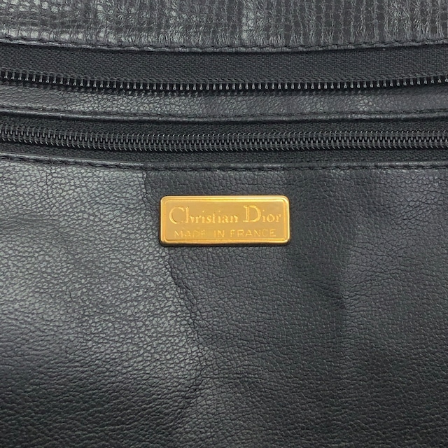 Christian Dior クリスチャン ディオール ハンドバッグ ブラック オーバルロゴ レザー トートバッグ vintage ヴィンテージ オールド 7e6azr
