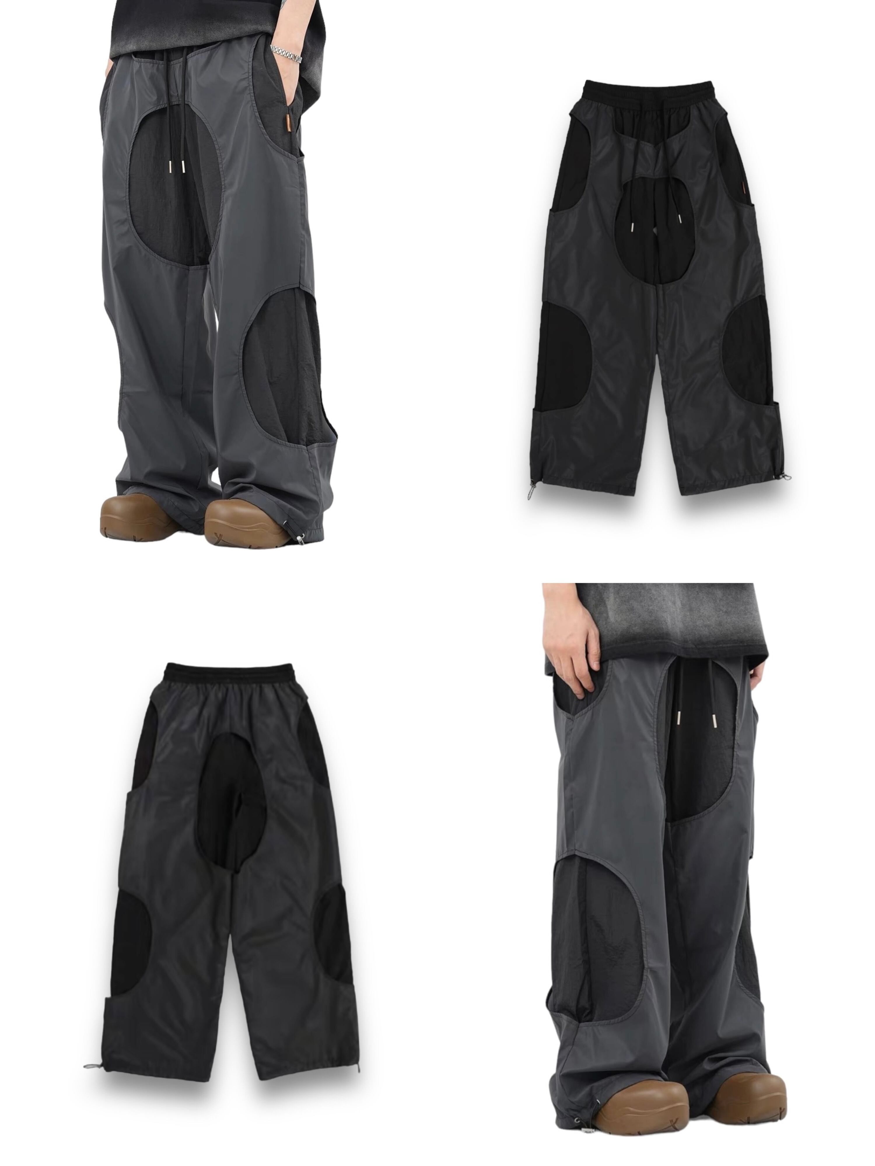 【PLANET STUDIO】layered reflector jogger pants