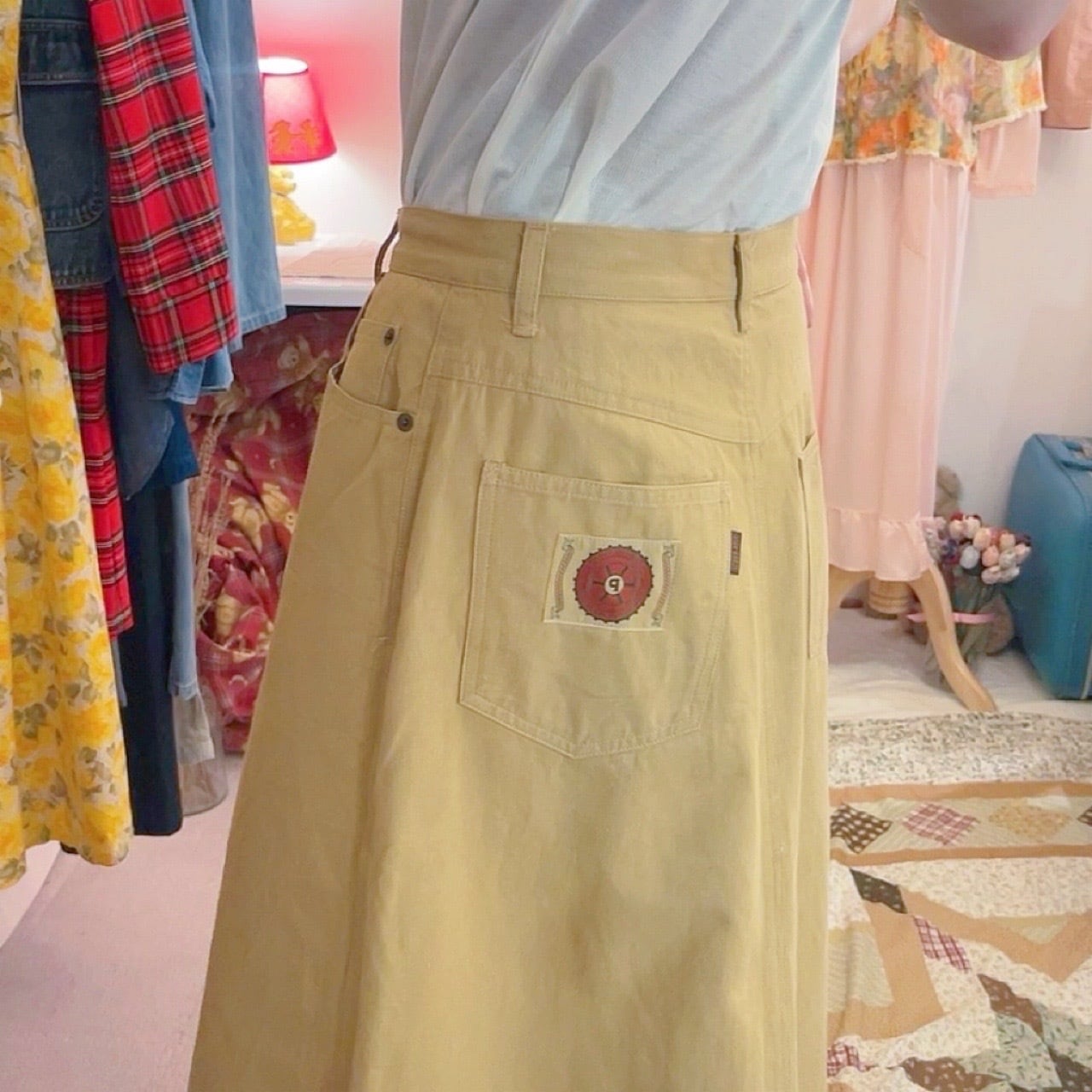 PINKHOUSE / wheel wappen long skirt