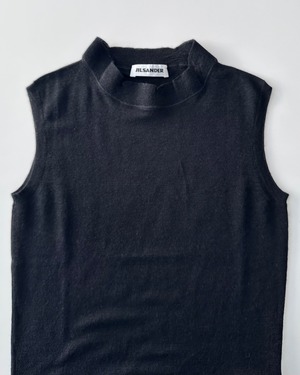 JIL SANDER　CASHMERE SILK SLEEVELESS KNIT TOP