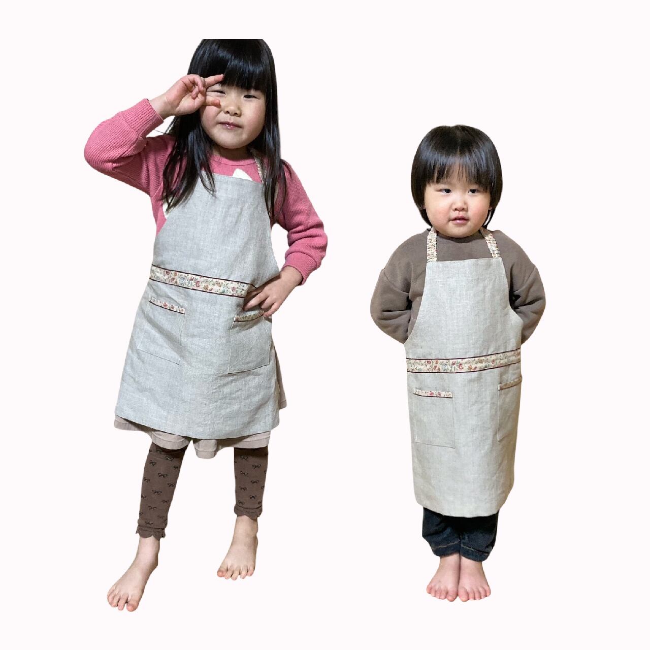エプロン＆スモック（型紙と作り方のセット）AC-2141 & 2134 | 子ども