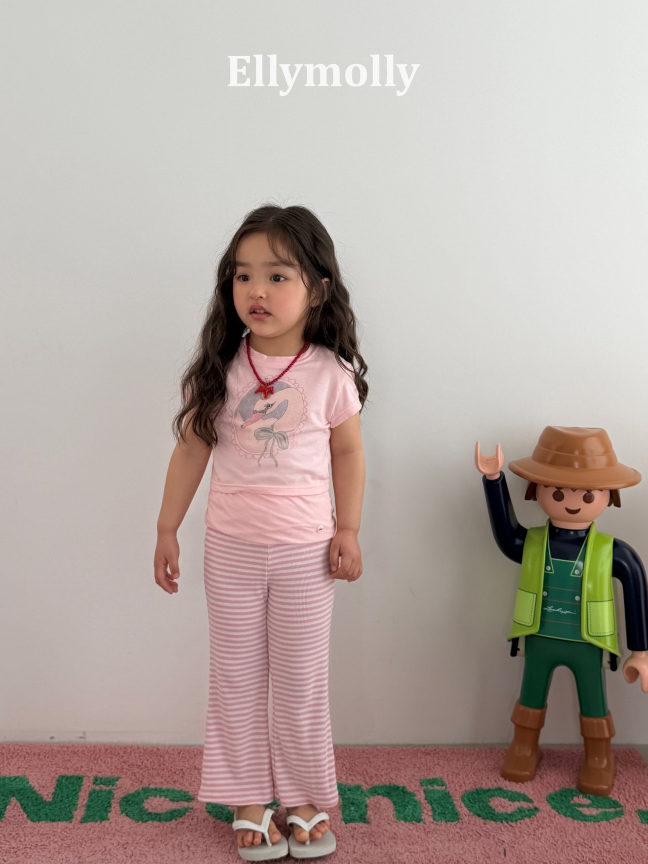 pink XL［即納］pop semi clay pants / elly molly 26summer