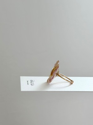 real flower ring「marguerite pink lemonade ① 」【1点限定】