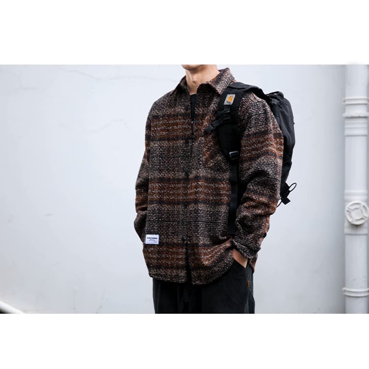 ★PLAID THICKENED WORK SHIRT　　　A0874