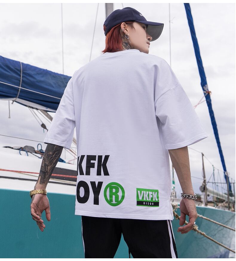 全2色 Tシャツ カットソー プリント カジュアル ストリート 